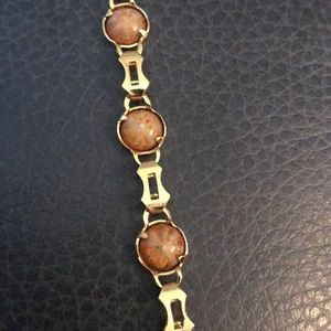 Gold and amber bracelet